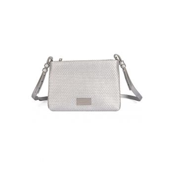 Geanta crossbody cu aspect impletit