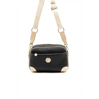 Geanta crossbody cu buzunare cu fermoar
