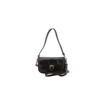Geanta crossbody de piele cu bareta detasabila