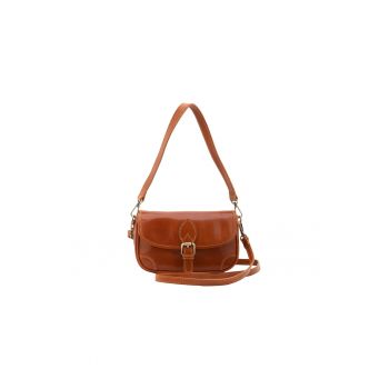 Geanta crossbody de piele cu bareta detasabila