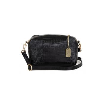 Geanta crossbody de piele cu bareta detasabila