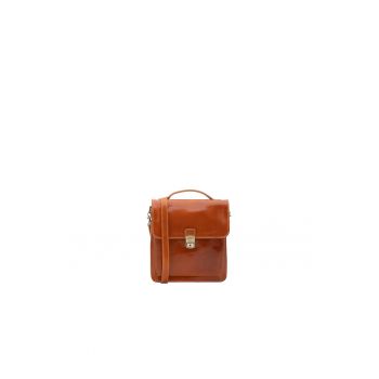 Geanta crossbody de piele cu clapa