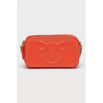 Geanta crossbody de piele cu cusaturi contrastante Carrie