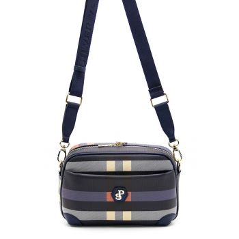 Geanta crossbody de piele ecologica in carouri