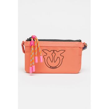 Geanta crossbody din material textil cu logo
