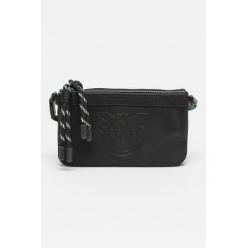Geanta crossbody din material textil cu logo