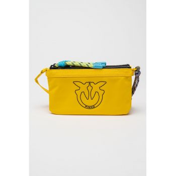 Geanta crossbody din material textil cu logo