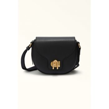 Geanta crossbody din piele cu aspect granulat Lotus