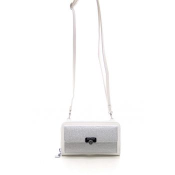 Geanta crossbody din piele ecologica cu aspect stralucitor