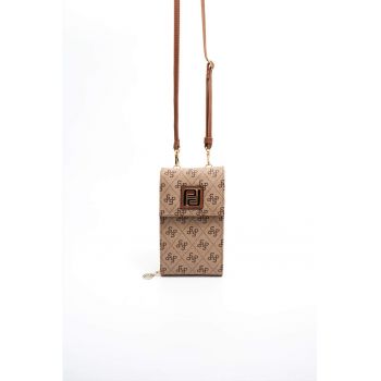 Geanta crossbody din piele ecologica cu model logo