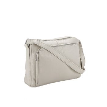 Geanta crossbody din piele naturala B-8981 124 gri 3968