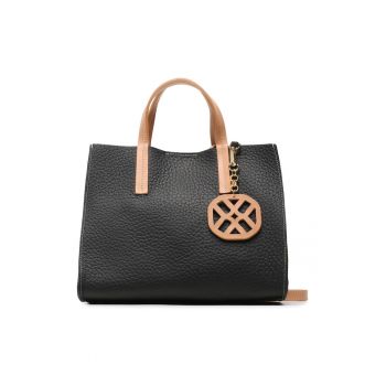 Geanta dama -  8445804519280 - Piele naturala - Negru - 25x20.5x15.5