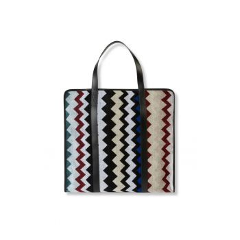 Geanta dama  Tote Bag Cyrus - bumbac-piele