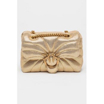 Geanta de piele cu bareta de umar Love Puff