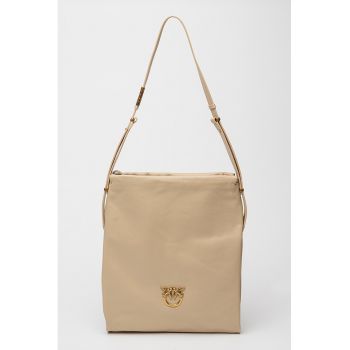 Geanta din piele cu bareta de umar Slouchy