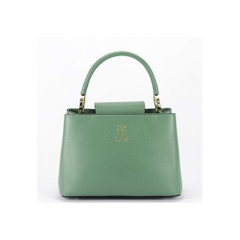 Geanta medie verde menta din piele naturala 8950 119 16999