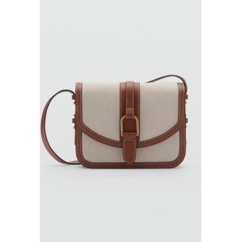 Geanta saddle contrastanta Canvas