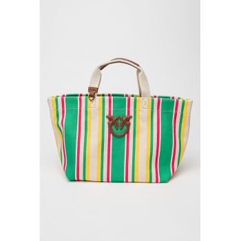 Geanta shopping cu dungi