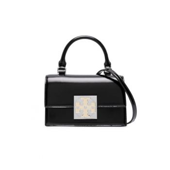 Geanta Tory Burch Bon Bon Spazzolato Mini - piele naturala - neagra - 20x12x7cm
