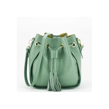 Geanta verde menta din piele naturala 1110 125 15628