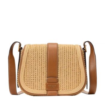 Nouveau straw saddle bag