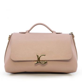 Poșetă satchel femei Luca di Gioia nude din piele 144POSP3528NU