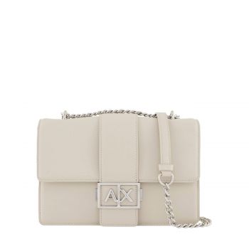 Shoulder bag with metal logo
