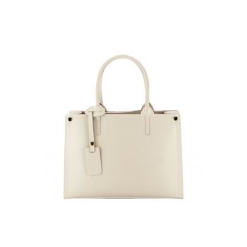 Geanta bej din piele naturala - 8969 122 - 23x32x12.5 cm 14110