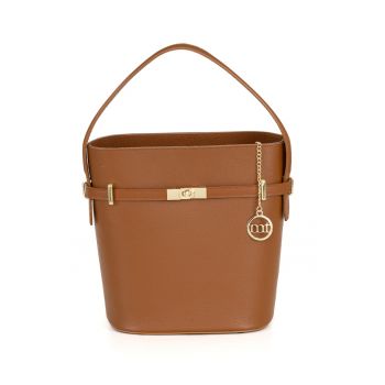 Geanta bucket de piele
