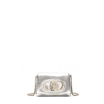 Geanta crossbody cu aspect metalizat