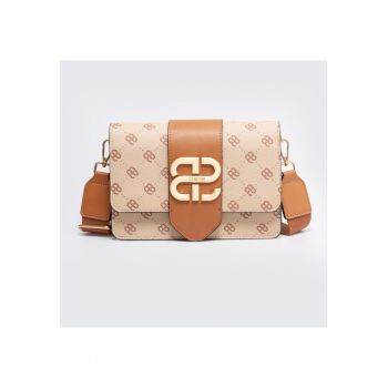 Geanta crossbody cu imprimeu cu monograma Elorina