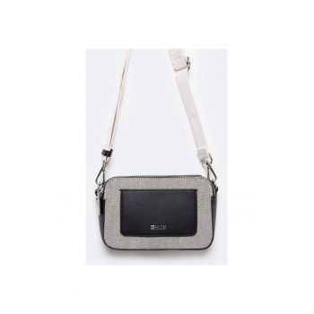 Geanta crossbody cu logo discret