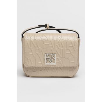 Geanta crossbody cu model logo in relief