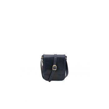 Geanta crossbody de piele cu buzunar pe spate - cu fermoar 210293