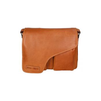Geanta crossbody de piele cu clapa