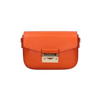 Geanta crossbody de piele cu logo