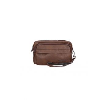 Geanta crossbody de piele ecologica 24619 - Maro