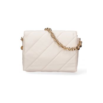 Geanta crossbody de piele ecologica cu bareta lant