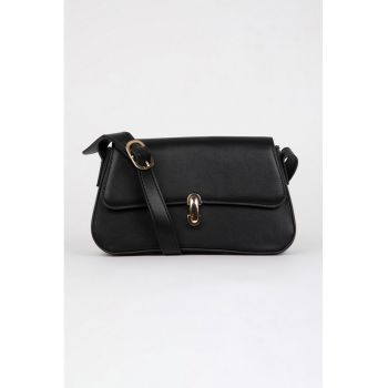 Geanta crossbody de piele ecologica cu clapa