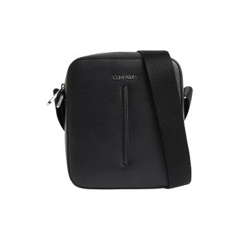 Geanta crossbody de piele ecologica cu logo discret