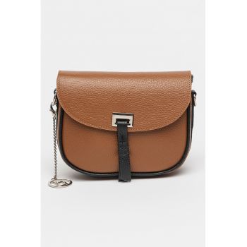 Geanta crossbody din piele cu bareta detasabila