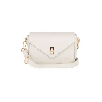 Geanta crossbody din piele cu logo discret