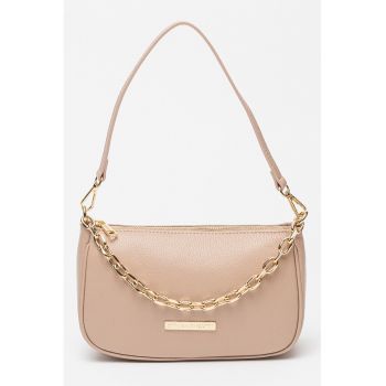 Geanta crossbody din piele cu maner din lant