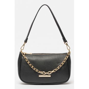 Geanta crossbody din piele cu maner din lant
