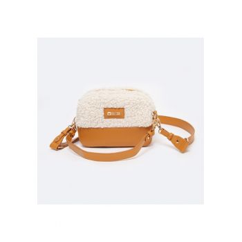 Geanta crossbody din piele ecologica cu insertie boucle