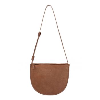 Geanta crossbody din piele intoarsa