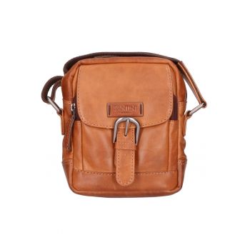 Geanta crossbody unisex de piele cu bareta ajustabila
