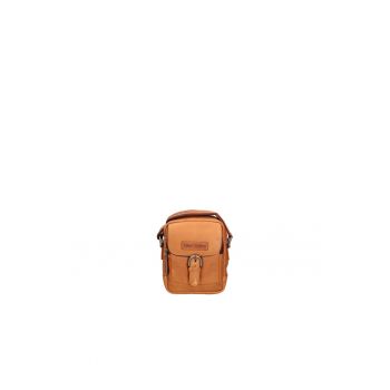 Geanta crossbody unisex de piele cu bareta logo