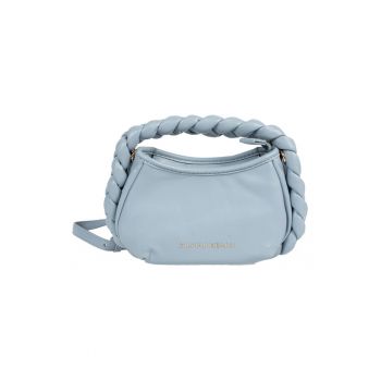 Geanta dama -  azur - 19x14x8cm - piele ecologica - cu bretea reglabila