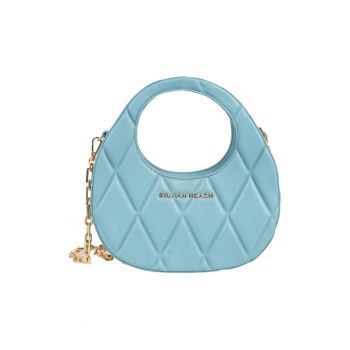 Geanta dama  azur - 24x12x7cm - piele ecologica - cu lant ajustabil